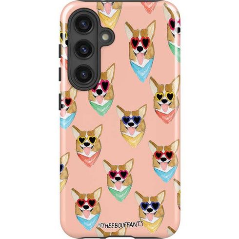 Bouffants and Broken Hearts Corgi Love Galaxy S25 Impact Case